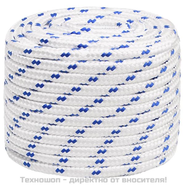 Въже за лодка бяло 18 мм 100 м полипропилен