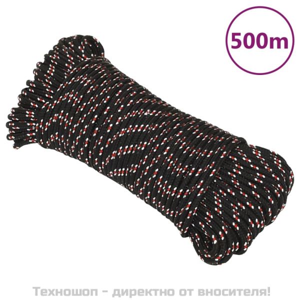 Въже за лодка черно 5 мм 500 м полипропилен