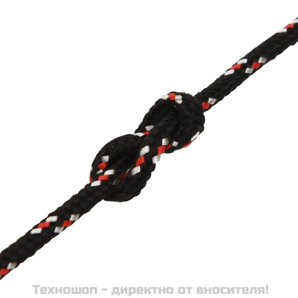 Въже за лодка черно 3 мм 25 м полипропилен