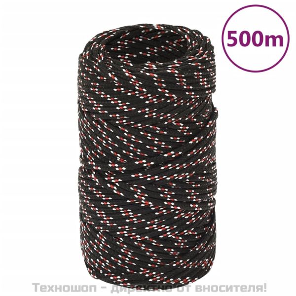 Въже за лодка черно 2 мм 500 м полипропилен
