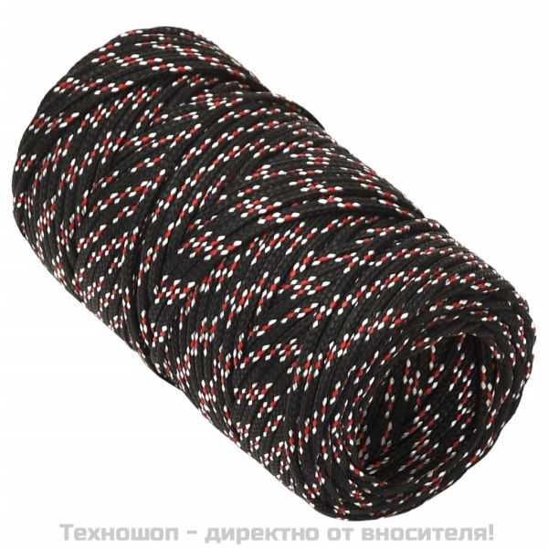 Въже за лодка черно 2 мм 500 м полипропилен