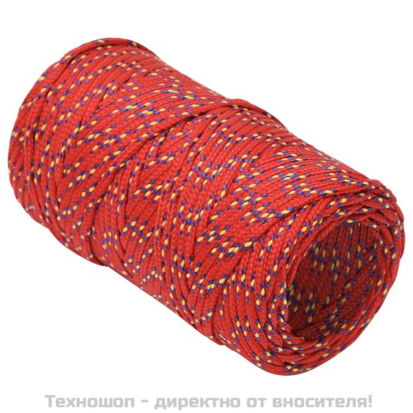 Въже за лодка Червено 2 мм 50 м полипропилен
