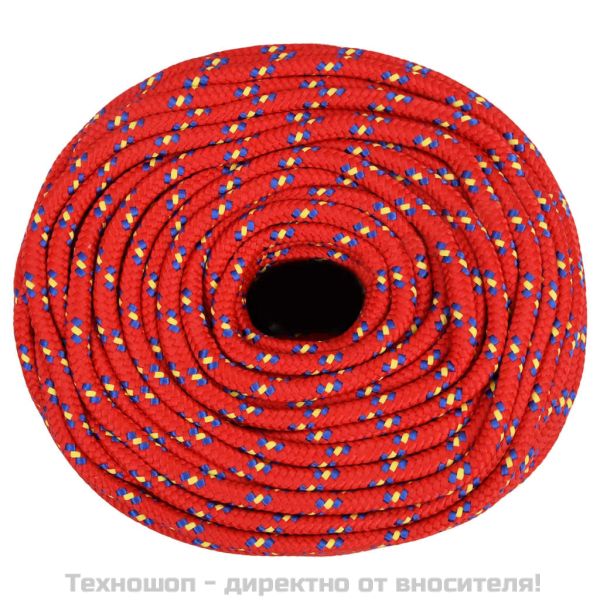 Въже за лодка Червено 6 мм 50 м полипропилен