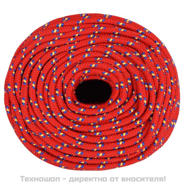 Въже за лодка Червено 6 мм 25 м полипропилен