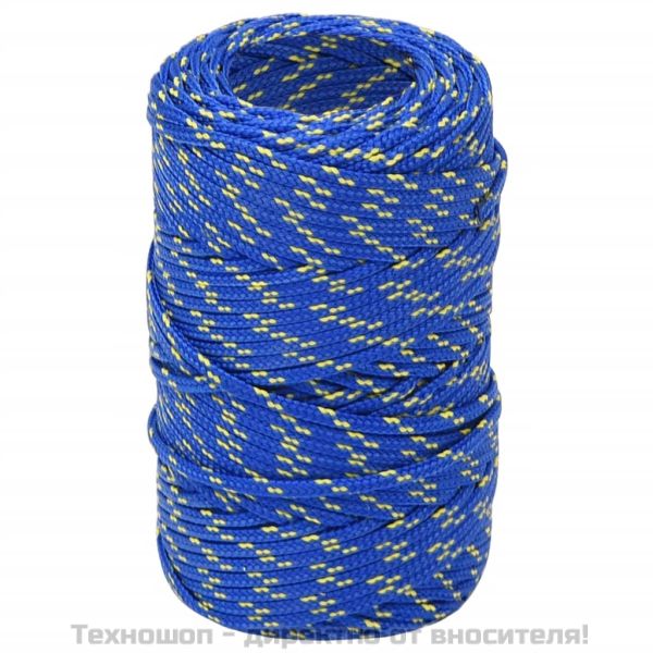 Въже за лодка синьо 2 мм 500 м полипропилен
