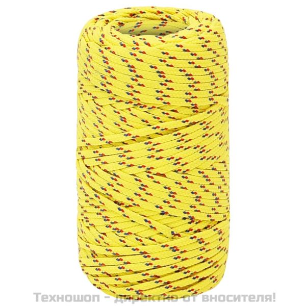 Въже за лодка жълто 2 мм 100 м полипропилен