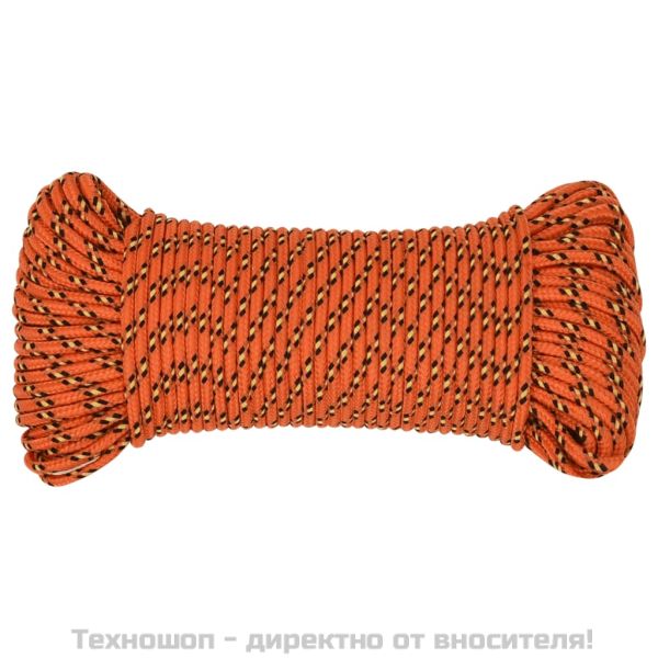Въже за лодка оранжево 3 мм 25 м полипропилен