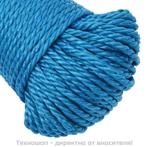 Работно въже синьо 8 мм 50 м полипропилен