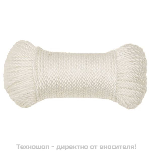 Работно въже бяло 8 мм 50 м полипропилен