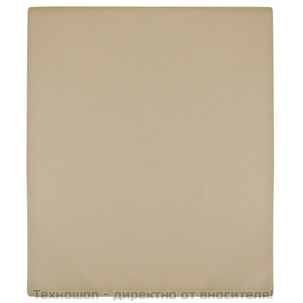 Чаршаф с ластик, таупе, 140x200 см, памук