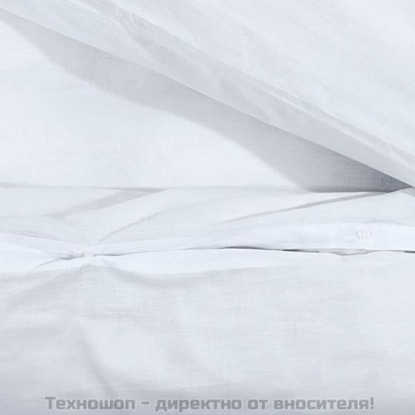 Комплект спално бельо бял 135x200 см, олекотен микрофибър