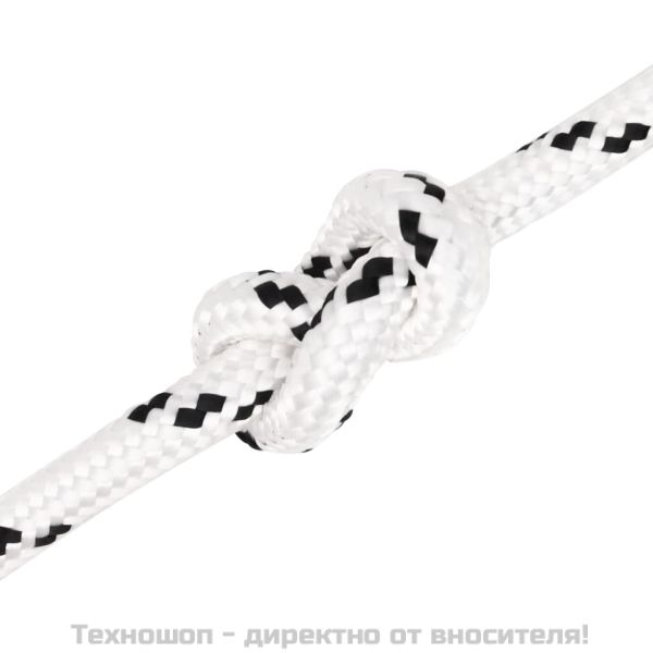 Плетено въже за лодка бяло 14 мм x 250 м полиестер