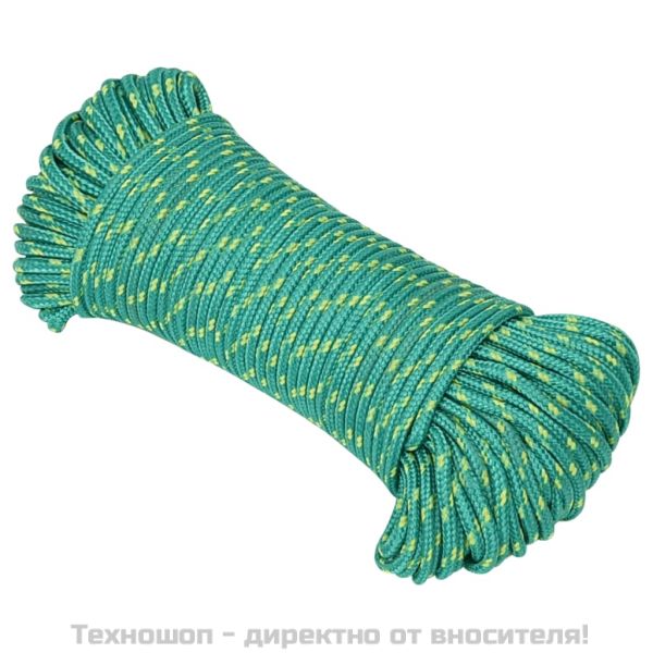 Въже за лодка зелено 3 мм 500 м полипропилен