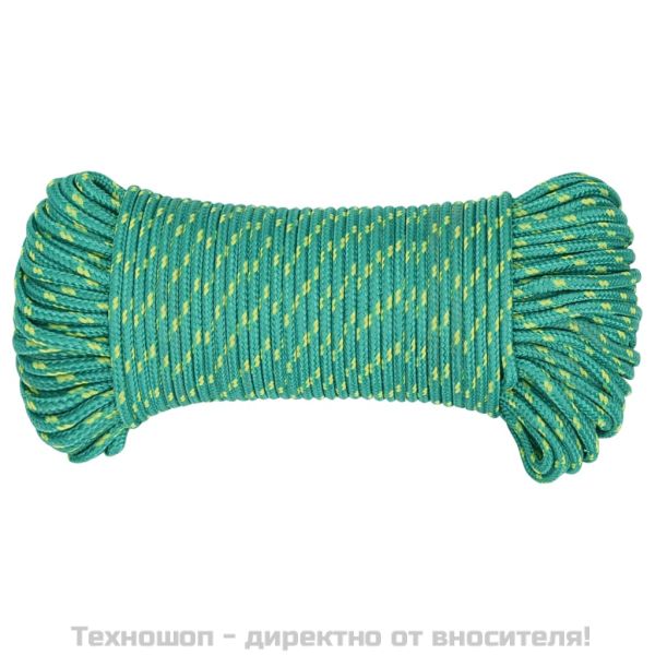 Въже за лодка зелено 3 мм 500 м полипропилен