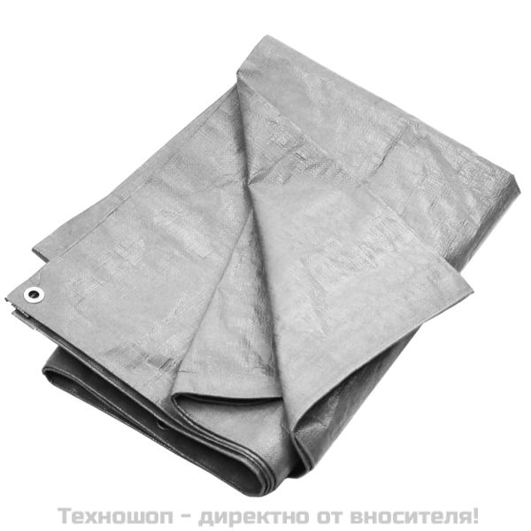 Брезент, 180 г/м², 4x8 м, сив, HDPE