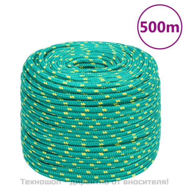 Въже за лодка зелено 10 мм 500 м полипропилен