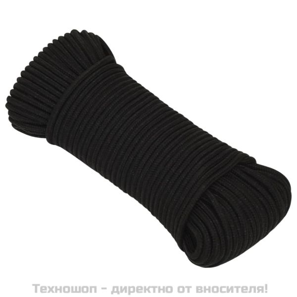 Работно въже черно 3 мм 50 м полиестер