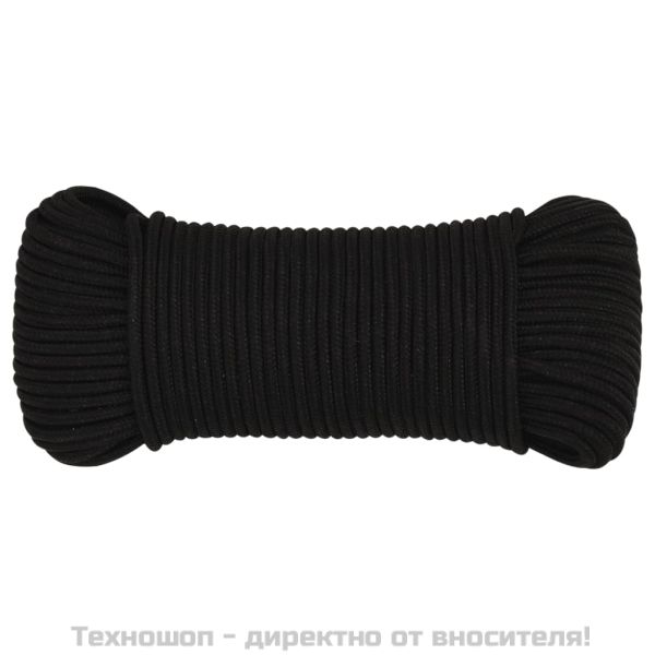 Работно въже черно 5 мм 25 м полиестер