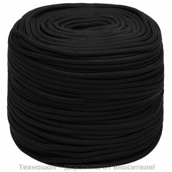 Работно въже черно 6 мм 50 м полиестер