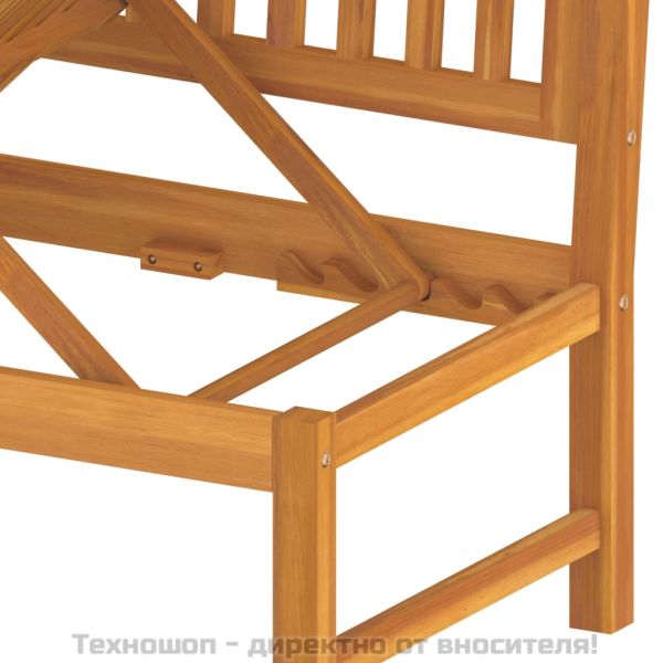 Дневно легло със сиви възглавници 200x60x75 см масивна акация