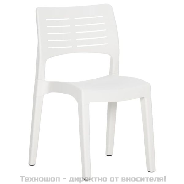 Градински столове 2 бр бели полипропилен