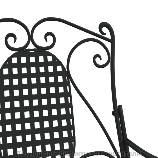 Люлееща се пейка, 84 см, черна, стомана