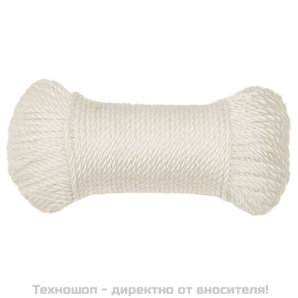 Работно въже бяло 6 мм 100 м полипропилен
