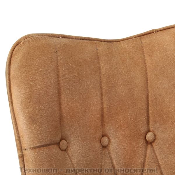 Wingback стол, кафяв, канава
