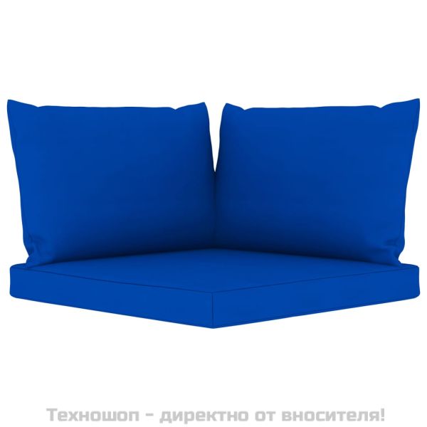 Палетни възглавници, 3 бр, сини, Оксфорд плат