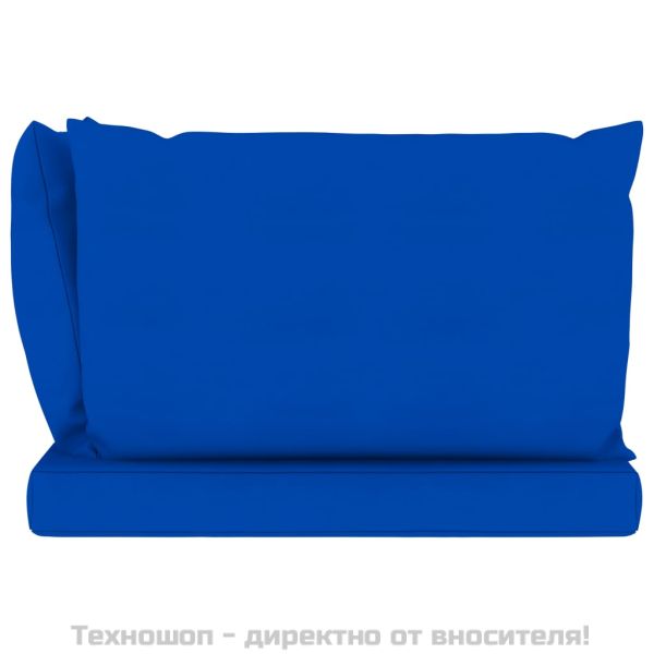 Палетни възглавници, 3 бр, сини, Оксфорд плат