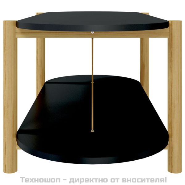 Кафе маса, черна, 110x48x40 см, инженерно дърво