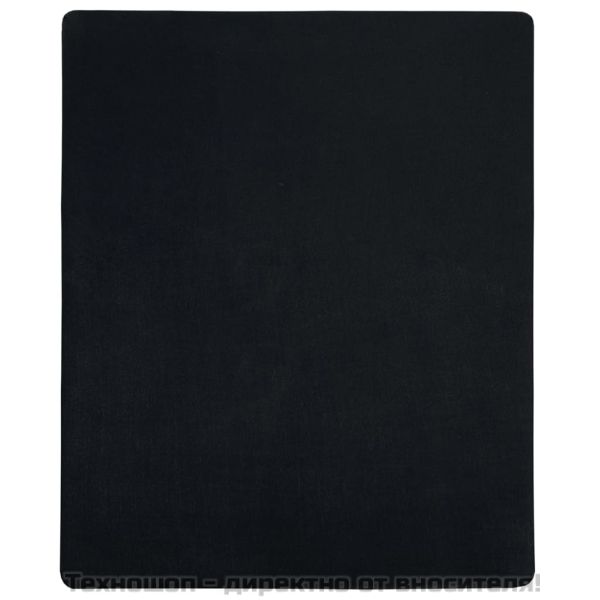 Чаршафи с ластик, 2 бр, черни, 160x200 см, памук