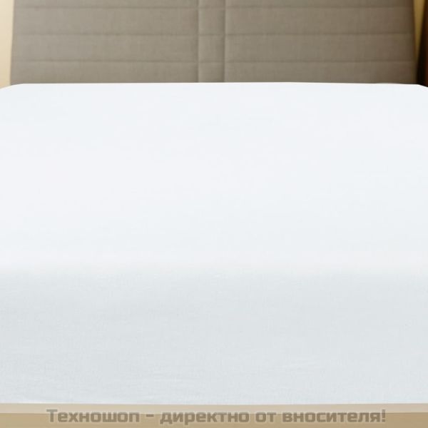 Чаршаф с ластик, бял, 140x200 см, памук