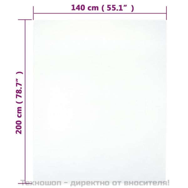 Чаршаф с ластик, бял, 140x200 см, памук