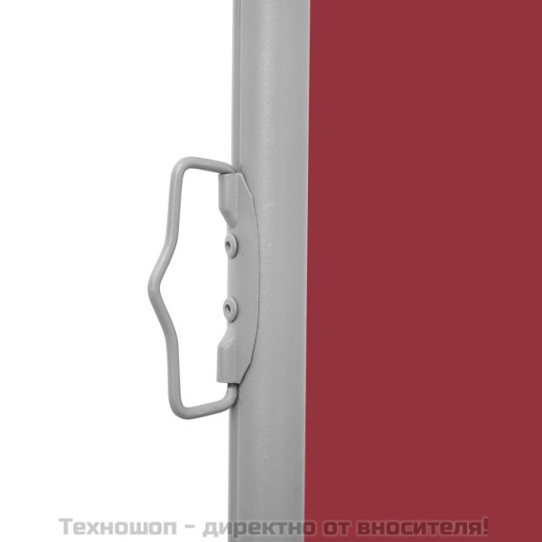 Прибираща се странична тента, червена, 100x1000 см