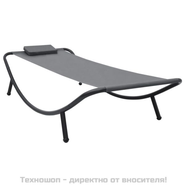 Градинско легло, сиво, 200x90 см, стомана