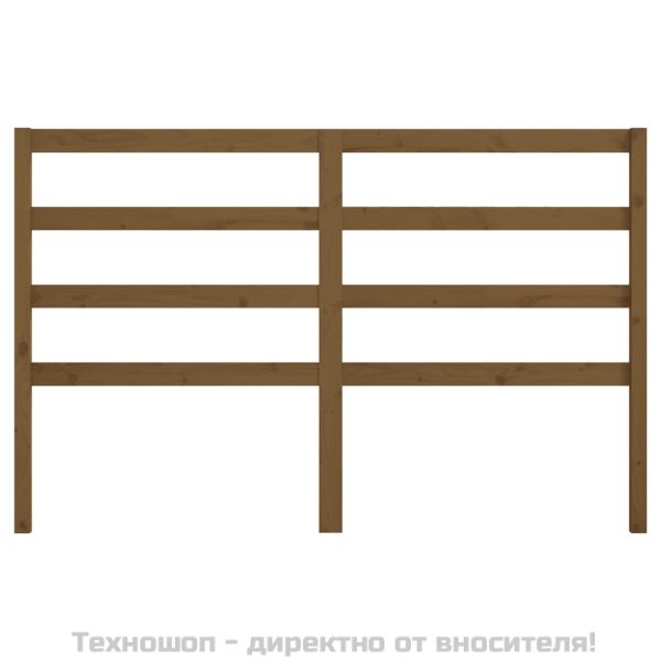 Горна табла за легло, меденокафява, 156x4x100 см, бор масив