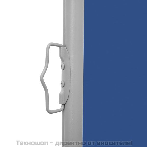 Прибираща се странична тента, синя, 100x1000 см