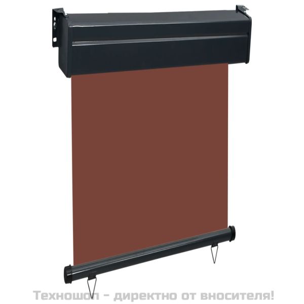 Вертикална тента за балкон, 65x250 см, кафява
