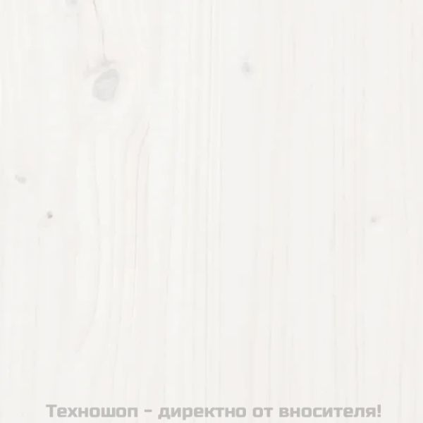 Конзолен шкаф, бял, 60x34x75 см, бор масив