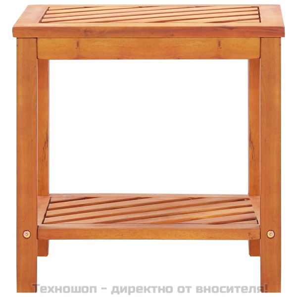 Странична маса, акациево дърво масив, 45x33x45 см