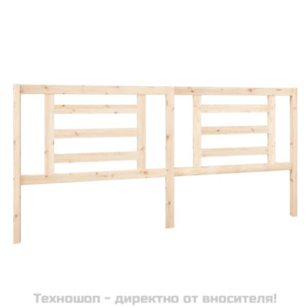 Горна табла за легло, 206x4x100 см, бор масив