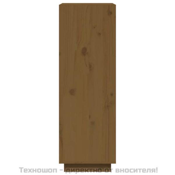 Библиотека/разделител за стая, меденокафява, 60x35x103 см, бор