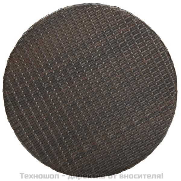 Градинска маса, кафява, 75,5x106 см, полиратан