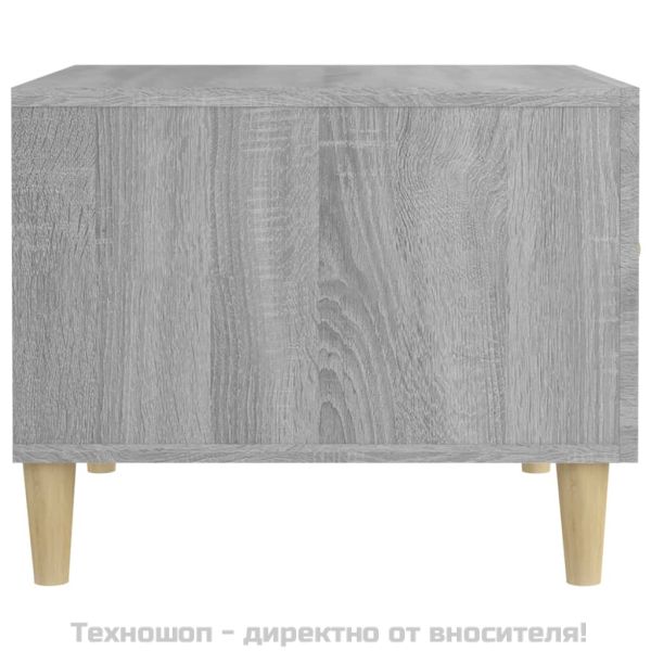 Кафе маси, 2 бр, сив сонома, 50x50x40 см, инженерно дърво