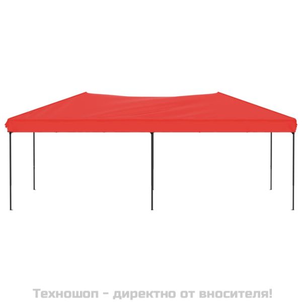 Сгъваема парти шатра, червена, 3x6 м