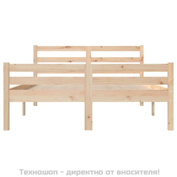 Рамка за легло, дърво масив, 135x190 cм, Double