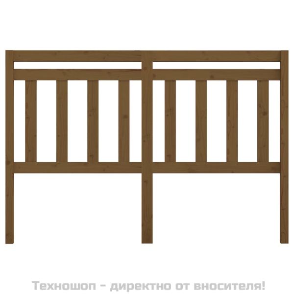 Горна табла за легло, меденокафява, 146x4x100 см, бор масив