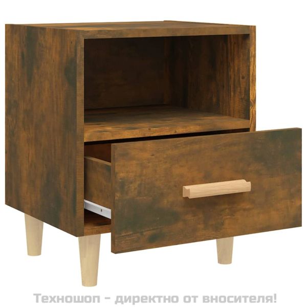 Нощни шкафчета, 2 бр, опушен дъб, 40x35x47 см