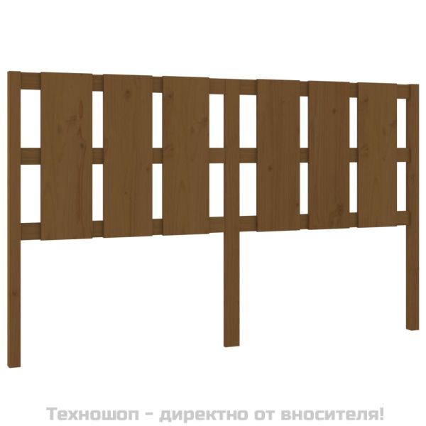 Горна табла за легло, меденокафява, 185,5x4x100 см, бор масив